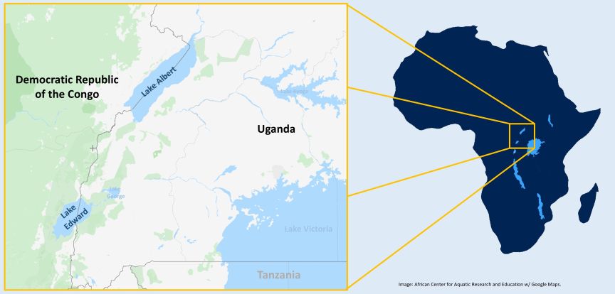 lake albert map with focus